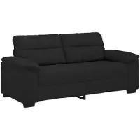 vidaXL 2-sitssoffa svart 140 cm tyg