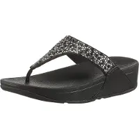 FitFlop för kvinnor. JE3-090 Sandaler Lulu Cristal svart (38), 3 till 5 cm, Ingen, Casual