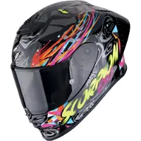 Scorpion EXO-R1 Evo II Air Savage Integralhjälm Svart/Blå/Rosa M Unisex sort
