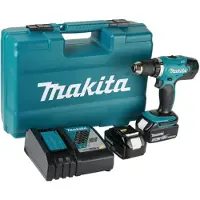 Makita DDF487 - Borr/drivare - sladdlös - 2 hastigheter - säkrad chuck 13 mm - 40 N·m - 2 batterier - 18 V