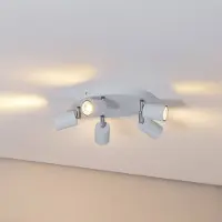Luminex Takspotlight Fun, ljusblå, Ø 30 cm, justerbar, GU10 Fun , dimbar, Blå, Vardagsrum / matsal, Metall, Modern, Halogen spots