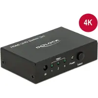 DeLOCK HDMI UHD-switch 3 x HDMI in till 1 x HDMI ut 4K