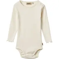 Wheat Body l/ä - Rib - Regitze - Ivory - - 1 år (80) - Body L/Ä
