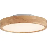 QAZQA Skandinavisk taklampa trä 40cm inkl. LED dimbar - Pecker