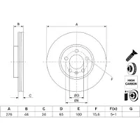 Bosch Bromsskiva 0 986 479 H71, 1 Stycke