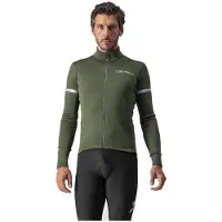 Castelli Fondo 2 FZ Long Sleeve Jersey Military Green, Size S