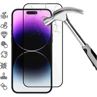 Mtp Products iPhone 16 Pro Heltäckande Härdat Glas Skärmskydd - 9H - Svart Kant