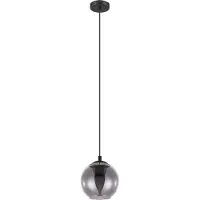 Eglo ARISCANI pendellampa i svart med rökt svart glaskupa
