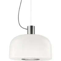 Flos Glas pendellampa Bellhop Glass S2, dimbar, Vitt / opal, Vardagsrum / matsal, Glas, Pendellampa