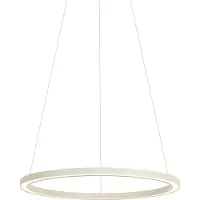QAZQA Design Taklampa Beige 60cm inkl. LED 3-Stegs Dimmer - Girello
