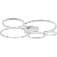 TRIO Lighting LED taklampa Rondo, dimbar, Vitt / opal, Vardagsrum / matsal, Metall, Modern, LED-taklampa