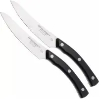 Due Cigni 2C909 Arne Line 2-piece steak knife set, black