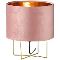 Honsel Modern bordslampa rosa med guld - Rosalina
