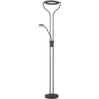 FISCHER&HONSEL GMBH LED uplight golvlampa Davos, dimbar, Svart, Vardagsrum / matsal, Metall, LED-golvlampa