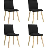vidaXL Matstolar 4 st svart tyg