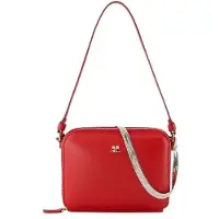 Courreges Cloud Chained Purse - - Leather - Red