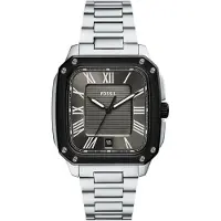 Fossil Analog klocka svart / silver / vit