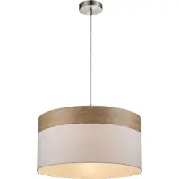 Globo Hänglampa Libba, dimbar, Vitt / opal, Vardagsrum / matsal, Textil / tyger / siden, Modern, Pendellampa