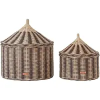 OYOY Förvaringskorgar - 2-pack - 50/36 cm - Circus - Muskotnöt - - One Size - Korg