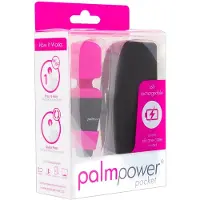 PalmPower - minivibrator wand - kraftfull massage - silikon rosa/svart