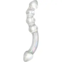 Rimba Xena - dubbel dildo i glas - transparent