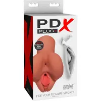 PDX Välj Din Njutning - 2-i-1 vagina och anal masturbator (naturell)