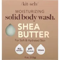 Kitsch , Shea Butter Solid Body Wash Bar, Mandel & Shea, 4 oz (113 g)