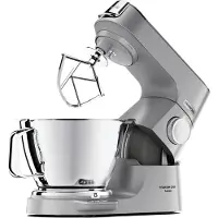 Kenwood KVC85.124SI - Chef Baker multifunktionell konditorrobot - 2 skålar 5L och 3,5L - 1200W - Integrerad skala 6kg - Silver