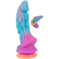 Beasty Cocks - utomjordisk dildo i silikon (blå-orange)