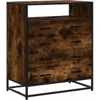 vidaXL Lådskåp rökfärgad ek 70x41x83,5 cm konstruerat trä