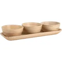 Present Time PT4194NT, Serveringsskål, Bamboo, Självtorkning, Rektangulär, 120 mm, 60 mm