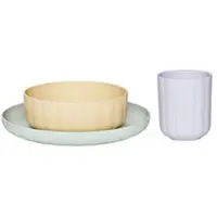 OYOY Middagsset - Bioplast - 3 Delar - Pullo - Pale Mint/Vanilla - - One Size - Middagsset