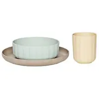 OYOY Middagsset - Bioplast - 3 Delar - Pullo - Pale Mint/Vanilla - - One Size - Middagsset