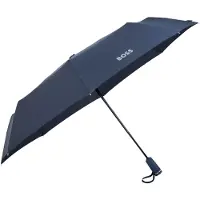 HUGO BOSS Monogram-canopy pocket umbrella in navy