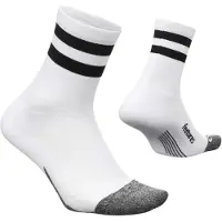Feetures Elite Light Cushion Mini Crew High Top White Socks, Size M