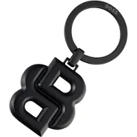 BOSS Key ring with matte-black Double B monogram