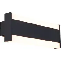 QAZQA Modern Vägglampa Svart 30cm inkl. LED CCT IP54 - Vanya