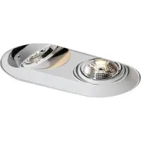 QAZQA Runda infällda spotlights vita GU10 70 mm 2-ljus - Hubs