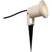 QAZQA Spotlight med markspjut beige GU10 50mm justerbar IP65 inkl. kabel och kontakt - Basic