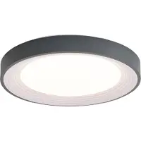QAZQA Modern taklampa grå med vit 48 cm inkl. LED dimbar RGB - Kanton