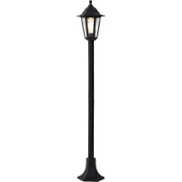 QAZQA Klassisk utomhusstolpe svart 122 cm IP44 - New Haven Hammered