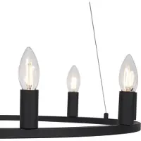 QAZQA Smart taklampa svart 9-ljus inkl. WiFi C35 - Knight