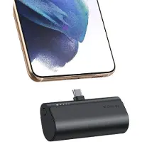 Veger PLUG ON W0556/V0556 Powerbank PD 3A 20W 5000mAh USB-C - Svart / Minipowerbank med kontakt