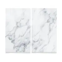 Zeller spisplattsskyddslock MARBLE vit glasplatta, hällskydd — 2 st.