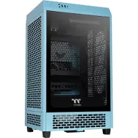 Thermaltake The Tower 200 Mini-Tower Datorchassi Turkos 2 Förinstallerade Fläktar, Sidofönster, Dammfilter