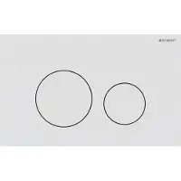 Geberit Manöverplatta Sigma40 rund matt vit