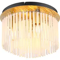Globo Taklampa Gorley, dimbar, Mässing / guld, Vardagsrum / matsal, Glas, Taklampa