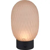 TRIO Lighting LED bordslampa Facette, dimbar, Creme / bärnsten, Vardagsrum / matsal, Glas, LED-bordslampa