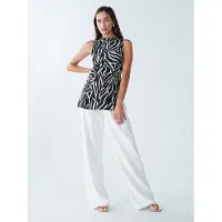BWLDR Blus 'Athens' svart / vit