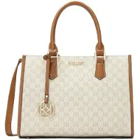 Kazar Handväska ljusbeige / choklad / off-white